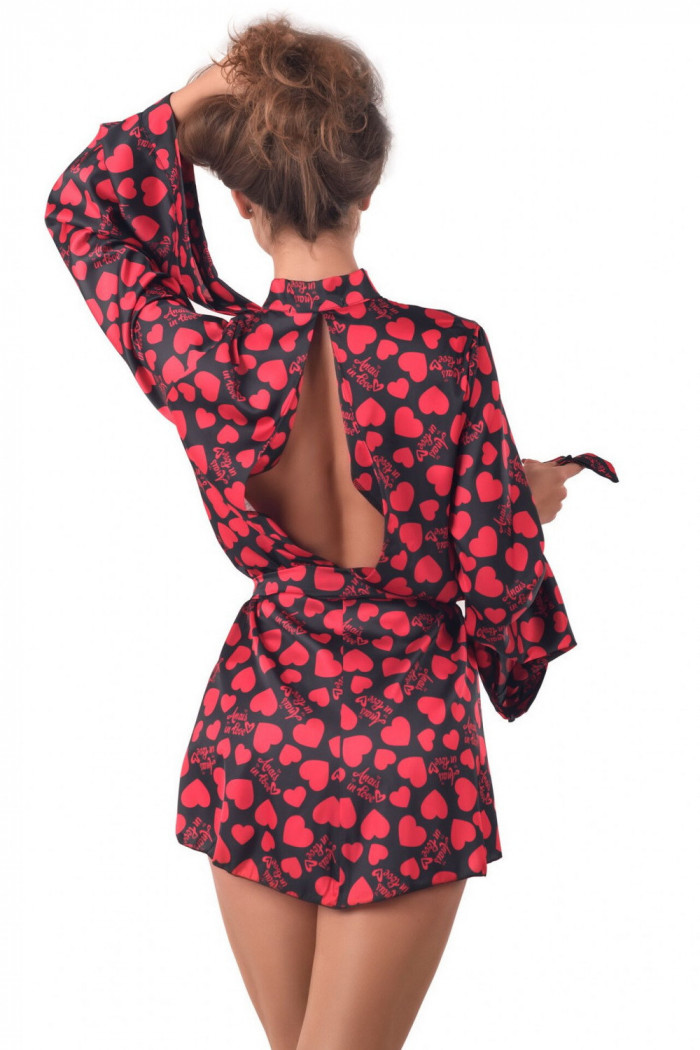 Халатик-пеньюар атласный короткий Anais Morgan short robe  — Заказать онлайн с доставкой