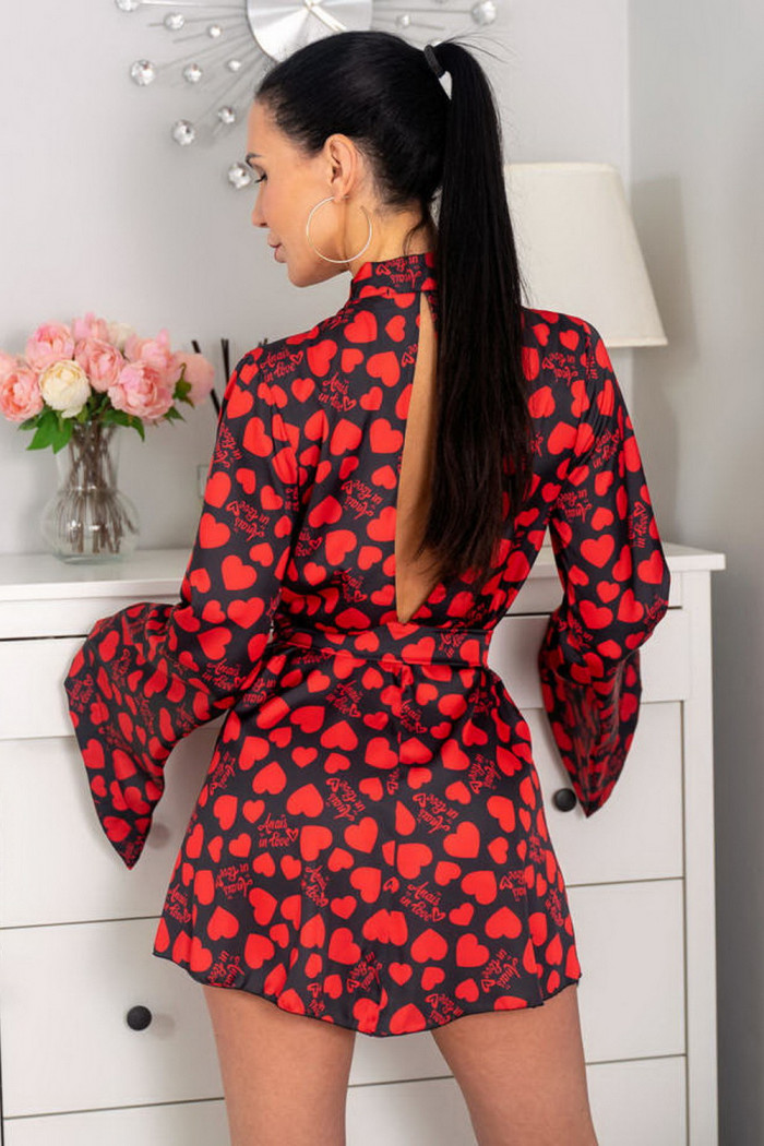 Халатик-пеньюар атласный короткий Anais Morgan short robe  — Заказать онлайн с доставкой