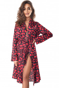 Халатик атласный длинный в сердечки Anais Morgan one robe  — Заказать онлайн с доставкой