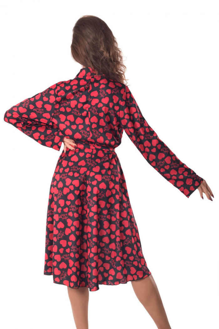 Халатик атласний довгий в сердечки Anais Morgan one robe — Купити в Dorin.shop | Ціна, Фото