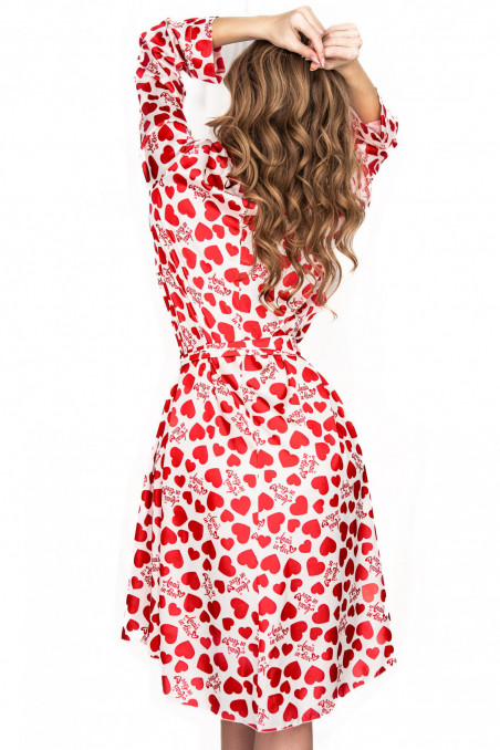 Халатик атласный удлиненный в сердечки Anais Inezza one robe  — Заказать онлайн с доставкой