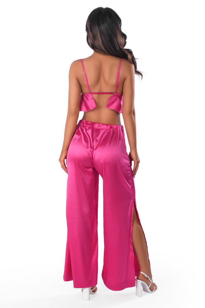 Комплект домашній атласний з топом та брюками Anais Magenta set pants — Купити в Dorin.shop | Ціна, Фото