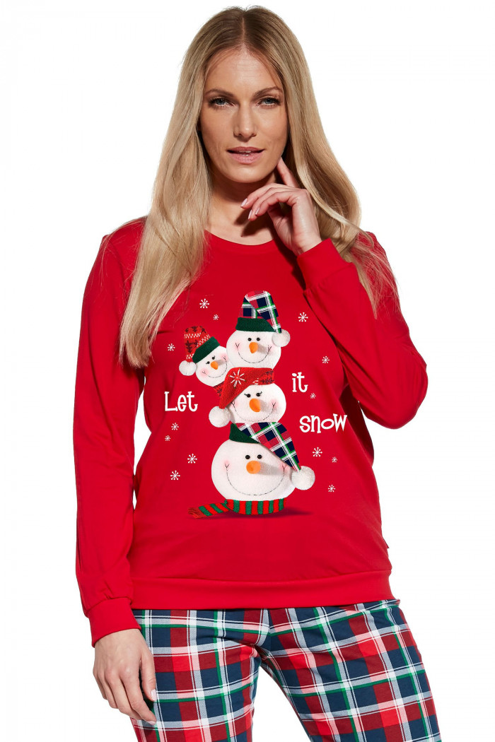 Піжама жіноча з новорічним принтом Cornette 671/348 SNOWMAN — Купити в Dorin.shop | Ціна, Фото