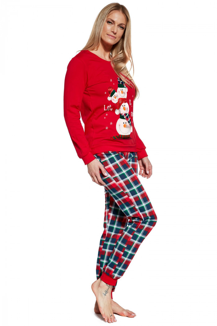 Піжама жіноча з новорічним принтом Cornette 671/348 SNOWMAN — Купити в Dorin.shop | Ціна, Фото
