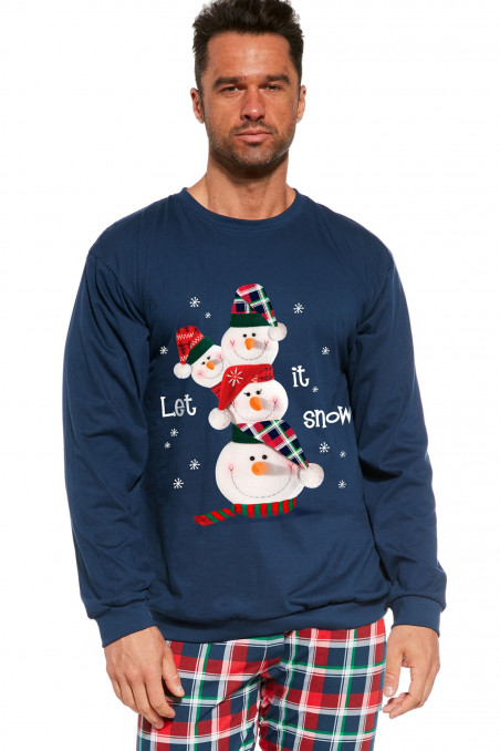 Чоловічий піжамний комплект з новорічним принтом Cornette 115/236 SNOWMAN — Купити в Dorin.shop | Ціна, Фото