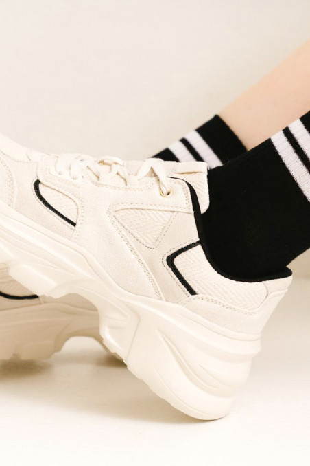 Носки женские спортивные с полосками Steven 026 Sport Black  — Заказать онлайн с доставкой