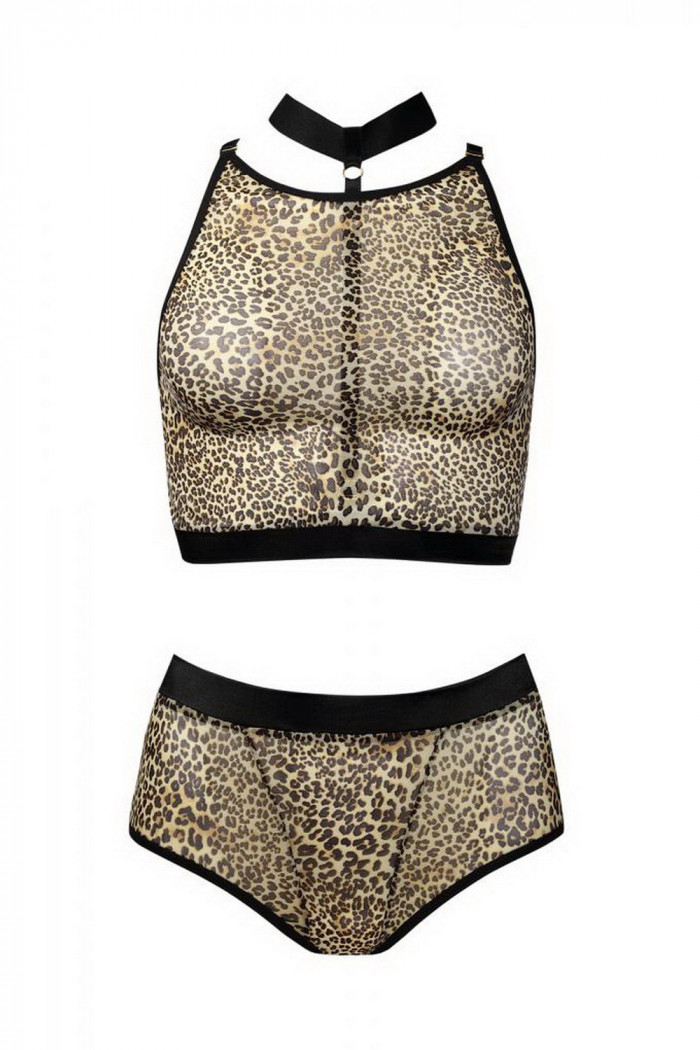 Комплект большого размера с леопардовым принтом Anais Marcianna set  — Заказать онлайн с доставкой