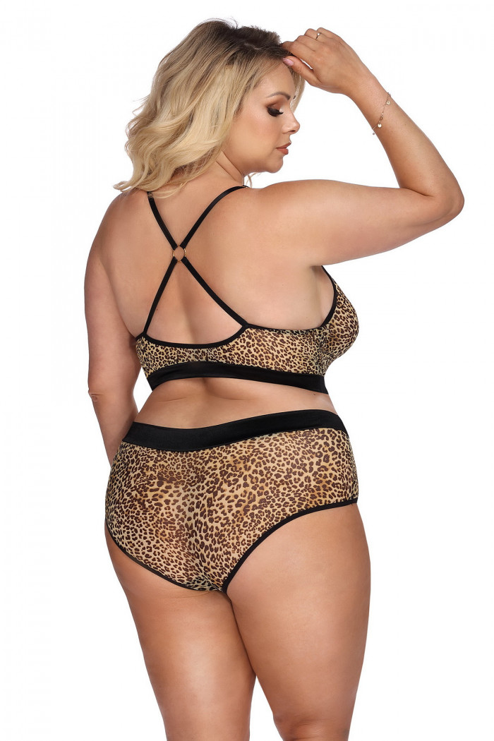 Комплект большого размера с леопардовым принтом Anais Marcianna set  — Заказать онлайн с доставкой