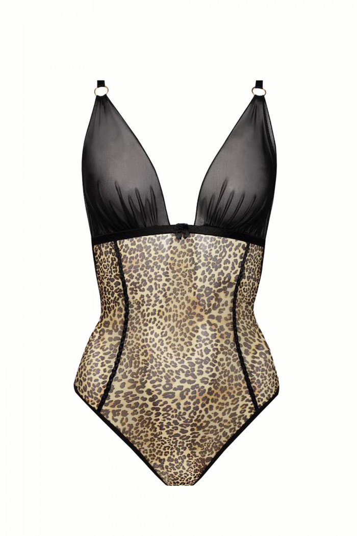 Боді великого розміру з леопардовим принтом Anais Marcianna — Купити в Dorin.shop | Ціна, Фото