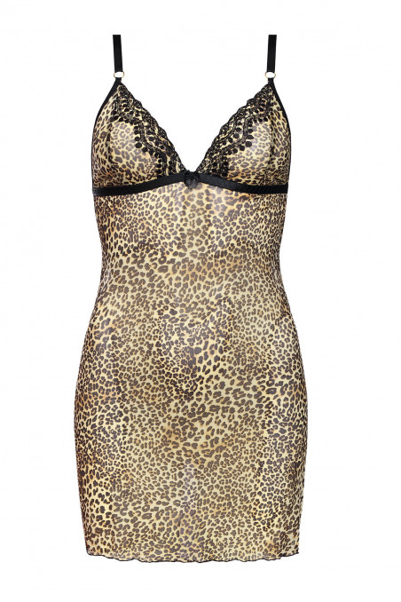 Сорочка ночная с леопардовым принтом Anais Sherice  — Заказать онлайн с доставкой