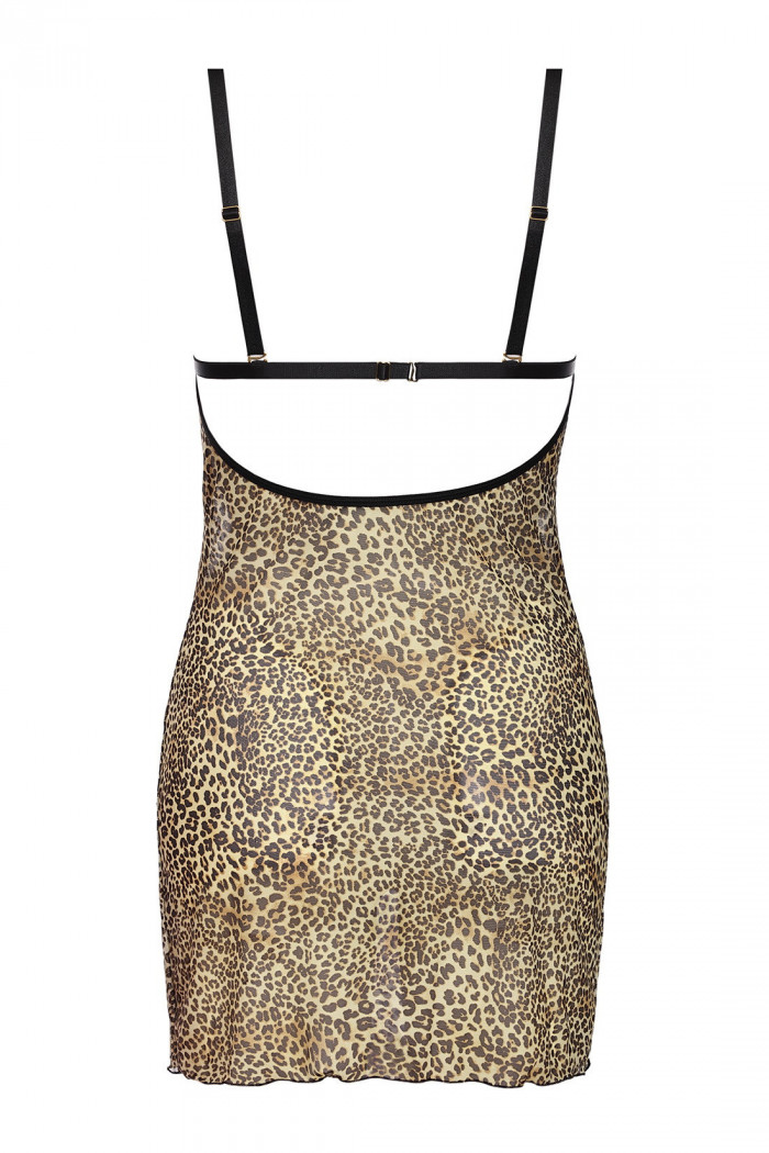 Сорочка ночная с леопардовым принтом Anais Sherice  — Заказать онлайн с доставкой