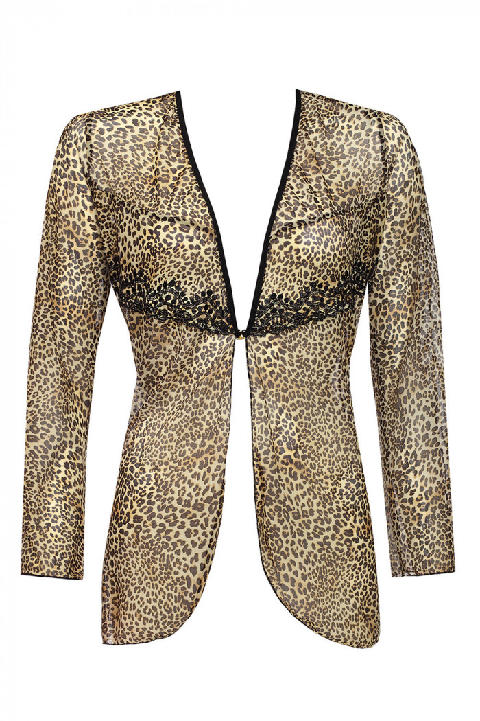 Пеньюар-халатик полупрозрачный в леопардовый принт Anais Taisha  — Заказать онлайн с доставкой