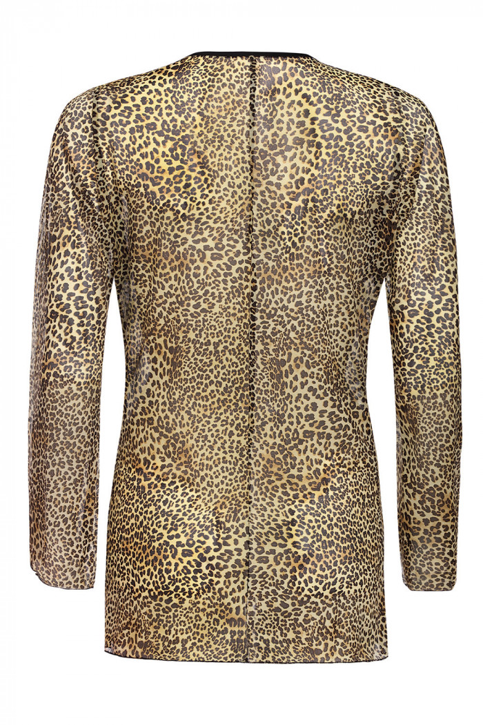 Пеньюар-халатик полупрозрачный в леопардовый принт Anais Taisha  — Заказать онлайн с доставкой