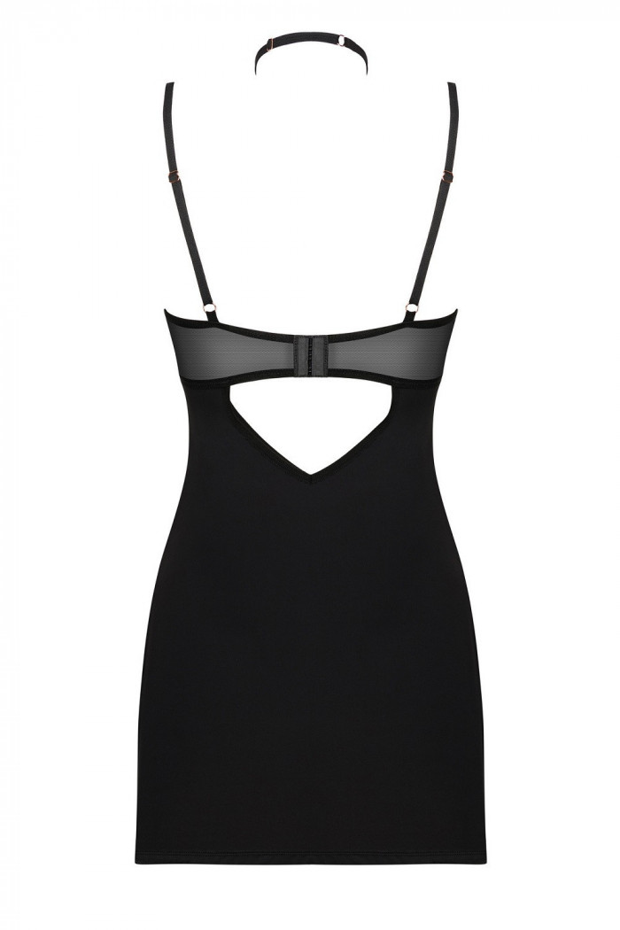 Комбінація сатинова з трусиками Obsessive Selinne chemise — Купити в Dorin.shop | Ціна, Фото