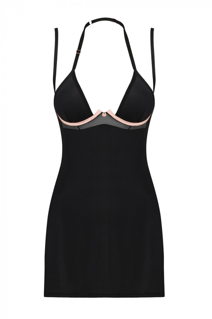 Комбінація сатинова з трусиками Obsessive Selinne chemise — Купити в Dorin.shop | Ціна, Фото