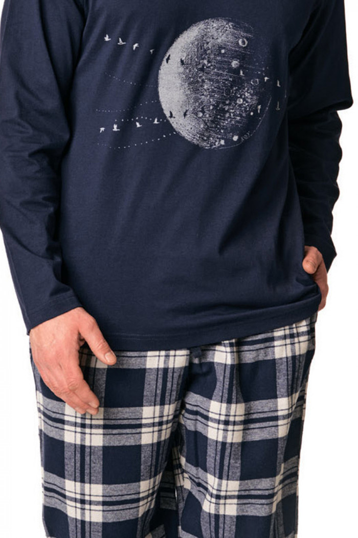 Пижама мужская теплая с фланелевыми штанами Key MNS 863 B22  — Заказать онлайн с доставкой