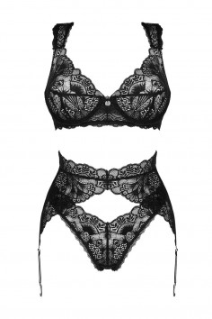 Комплект белья кружевной с поясом Obsessive Donna Dream set  — Заказать онлайн с доставкой 2