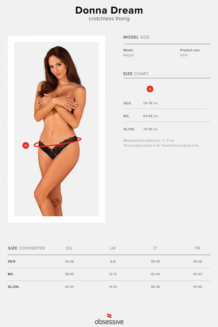 Трусики с интимным вырезом Obsessive Donna Dream otwarte  — Заказать онлайн с доставкой