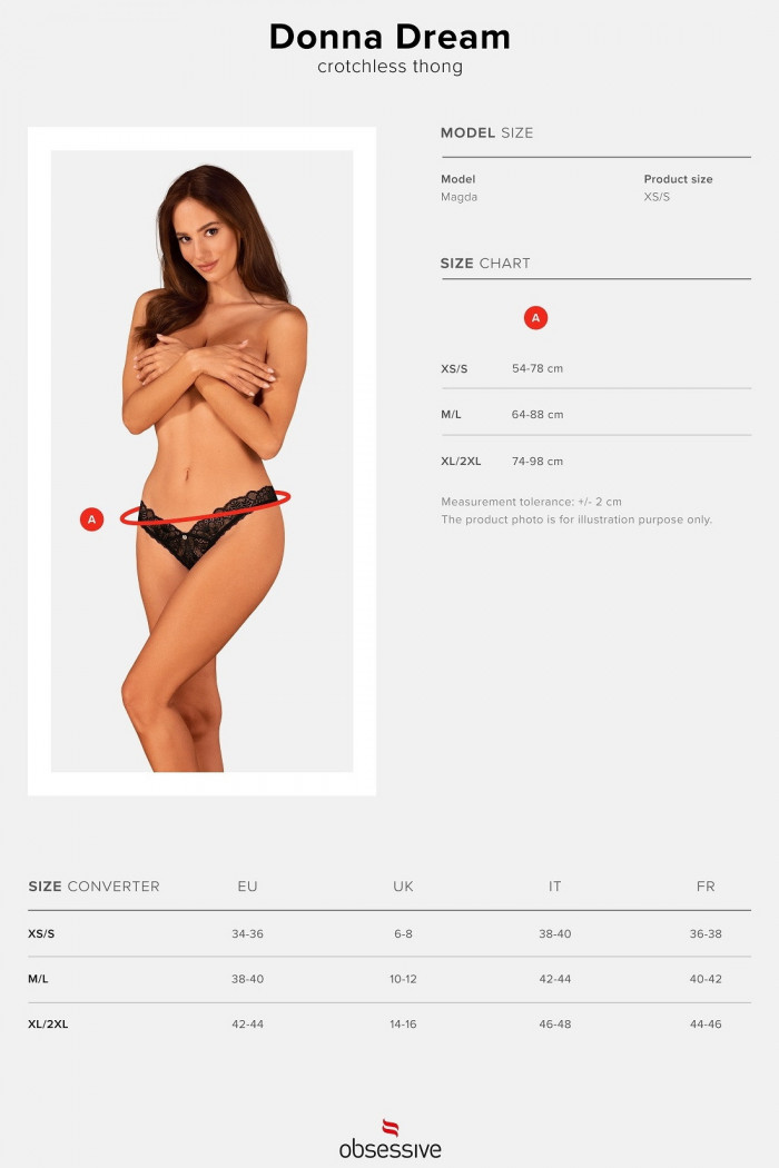 Трусики-стринг кружевные Obsessive Donna Dream  — Заказать онлайн с доставкой