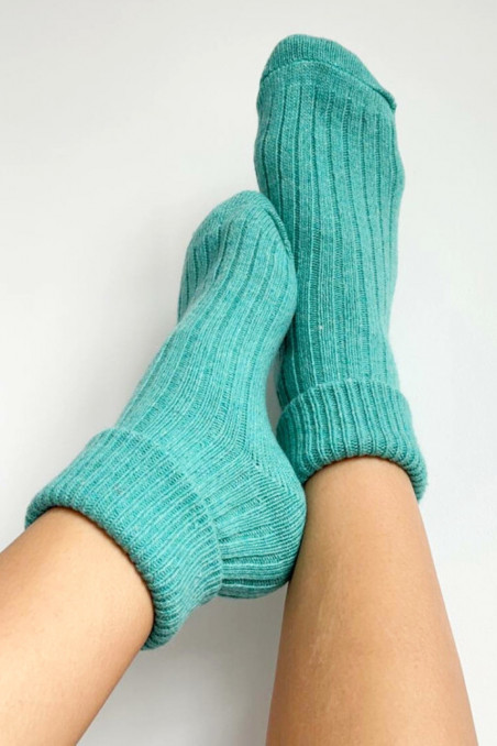 Носки теплые высокие шерстяные в рубчик Lambswool 8011  — Заказать онлайн с доставкой