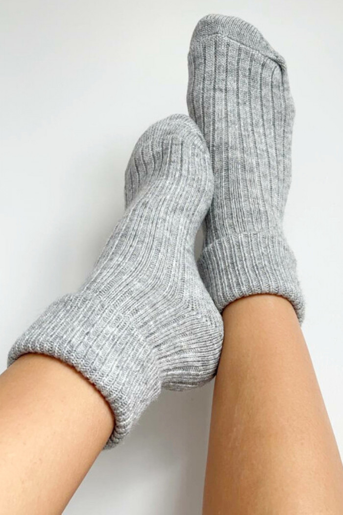 Носки теплые высокие шерстяные в рубчик Lambswool 8011  — Заказать онлайн с доставкой