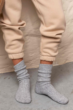 Носки теплые высокие шерстяные в рубчик Lambswool 8011  — Заказать онлайн с доставкой 2