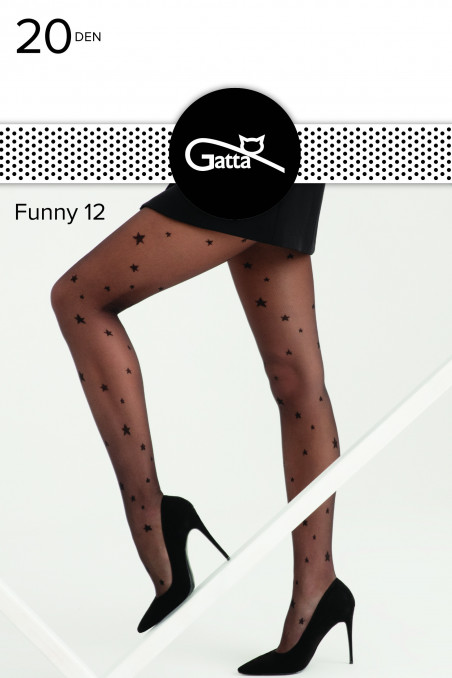 Колготки мікротюль з принтом Зірки GATTA FUNNY 12 20d — Купити в Dorin.shop | Ціна, Фото