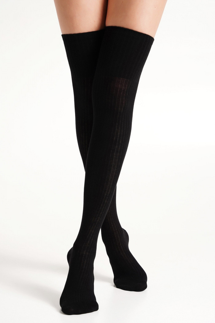 Високі гольфи-Заколінки бавовняні в рубчик MasterStep 2761 — Купити в Dorin.shop | Ціна, Фото