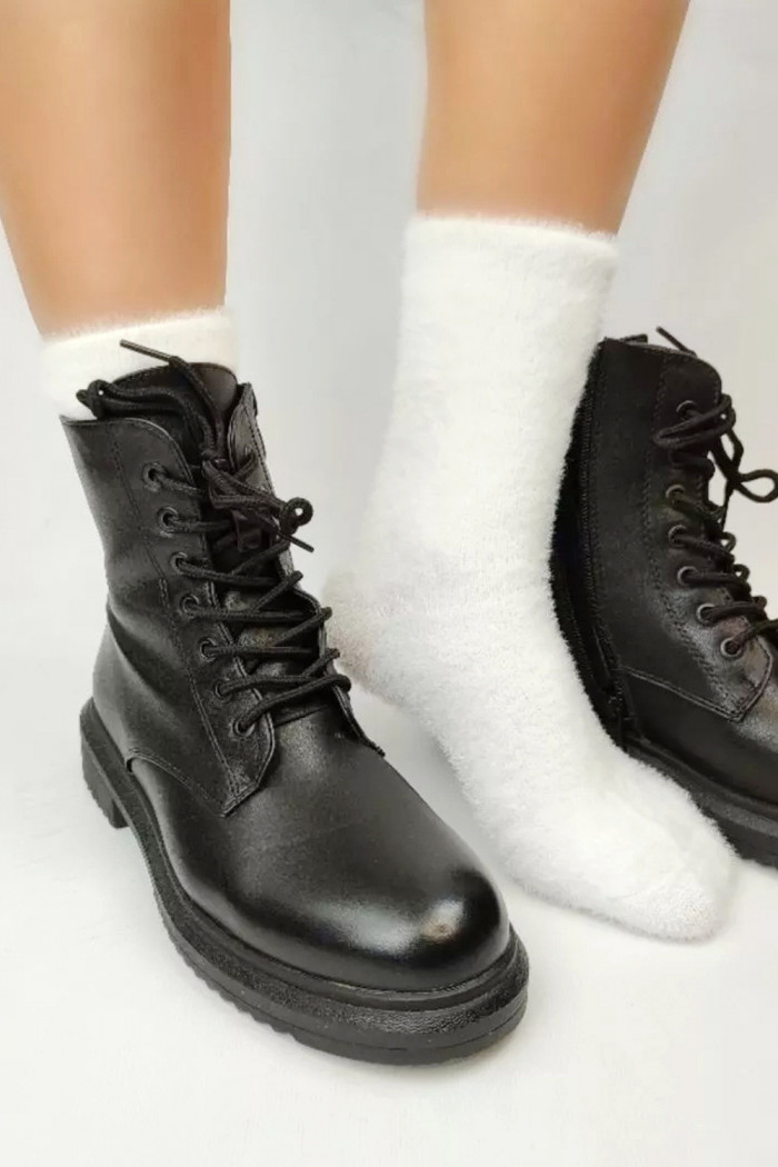 Носки пушистые белые с шерстью норки Dorin C506 (2632) (2пары)  — Заказать онлайн с доставкой