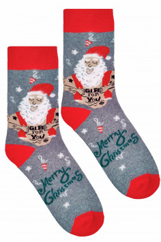 Шкарпетки чоловічі махрові з новорічним принтом Aura.Via SFV956 — Купити в Dorin.shop | Ціна, Фото