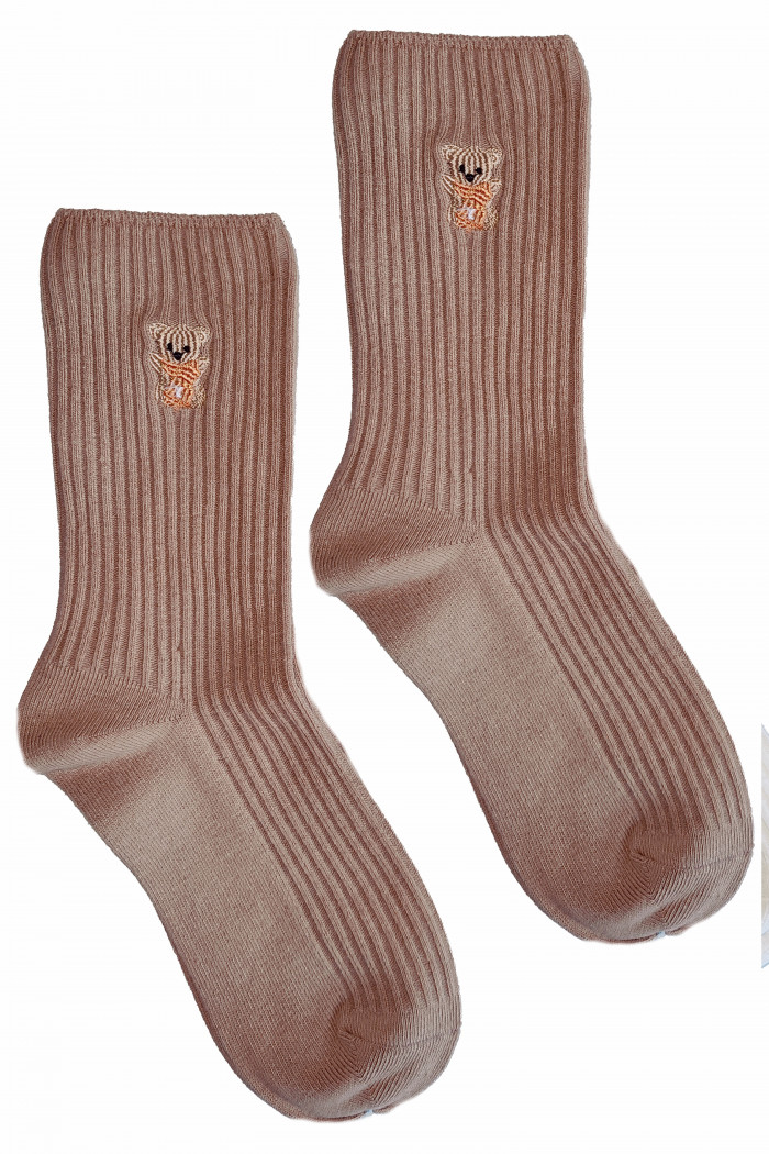 Носки хлопковые в рубчик с мишками Dorin BY560 Teddy  — Заказать онлайн с доставкой