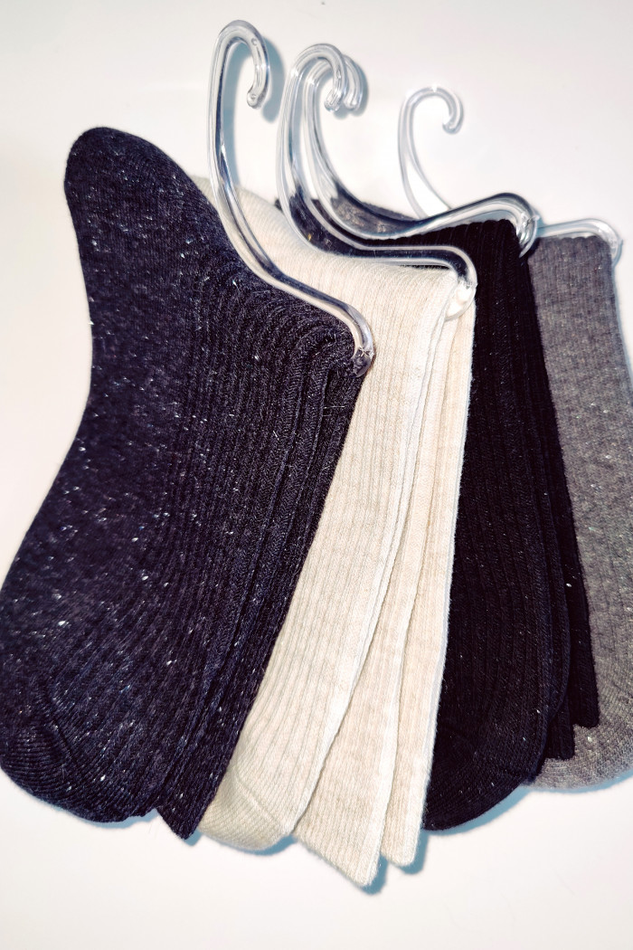 Носочки хлопковые в рубчик с люрексом Dorin B2084  — Заказать онлайн с доставкой