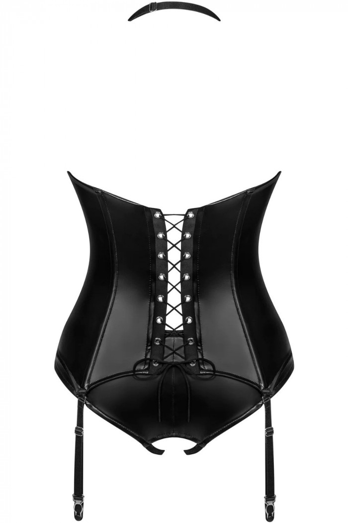 Корсет латексний з відкритими трусиками Obsessive Viranes — Купити в Dorin.shop | Ціна, Фото