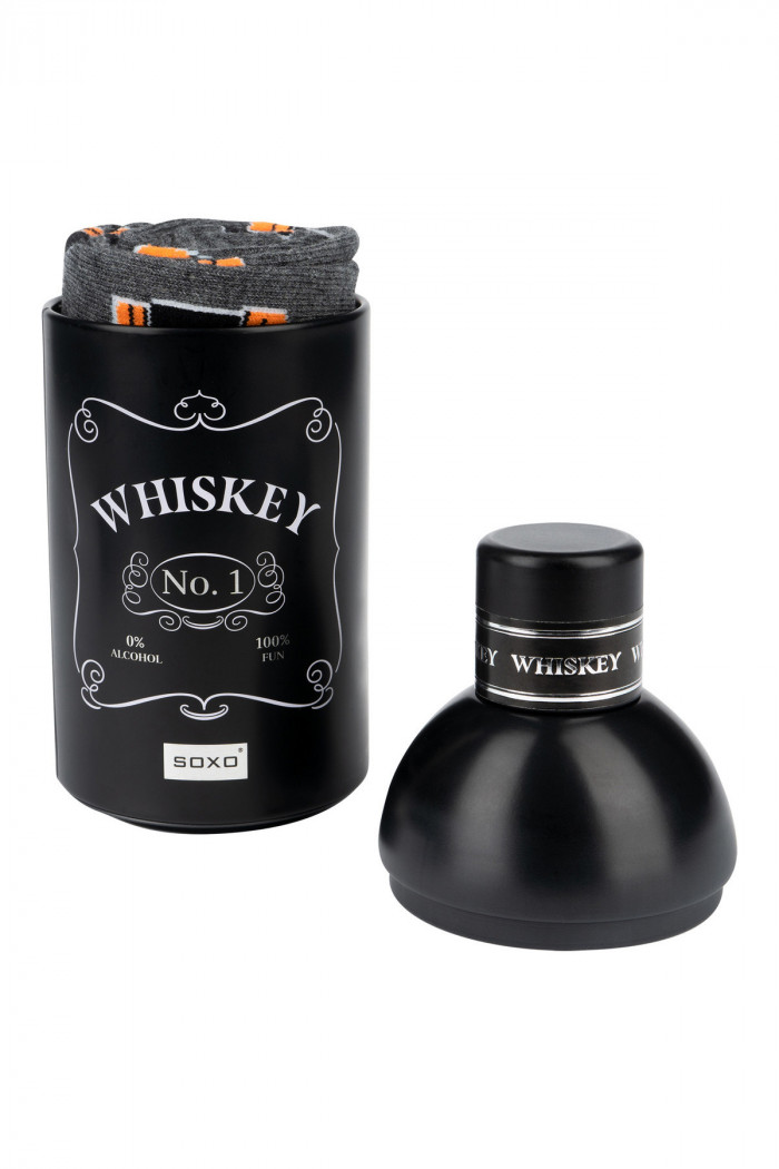 Носки мужские в подарочной бутылке Виски Soxo Whiskey Good Stuff  — Заказать онлайн с доставкой