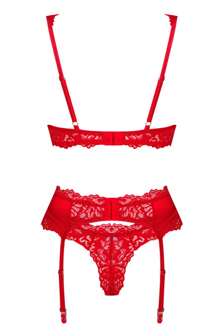 Комплект білизни з поясом для панчіх Obsessive Amor Cherris set — Купити в Dorin.shop | Ціна, Фото
