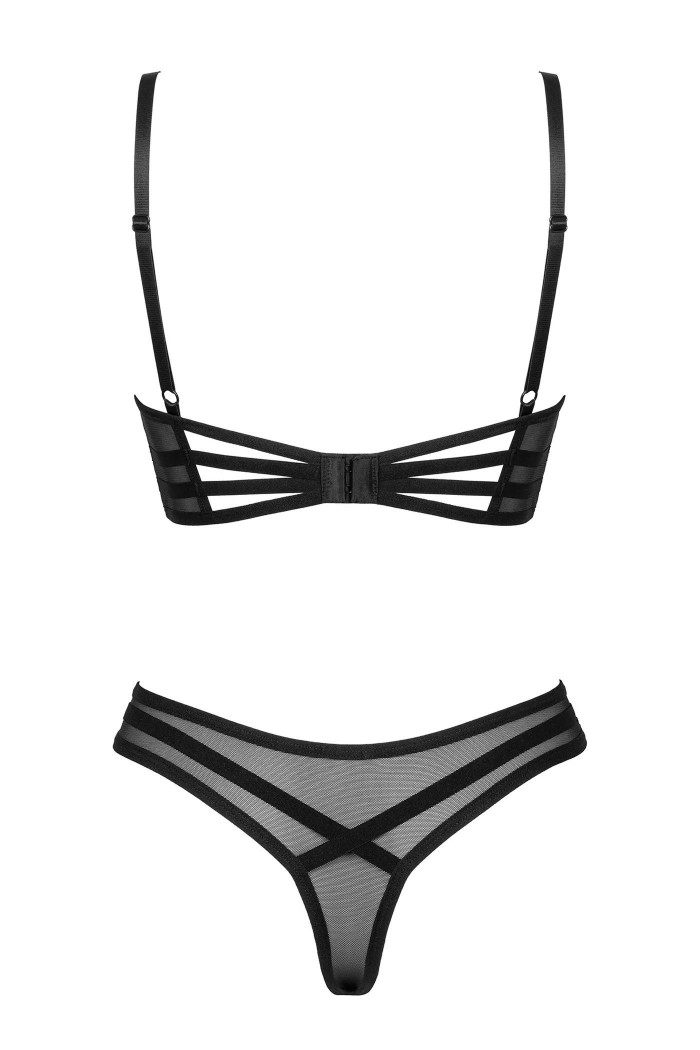 Комплект белья со шнуровкой Obsessive Roxelia set  — Заказать онлайн с доставкой