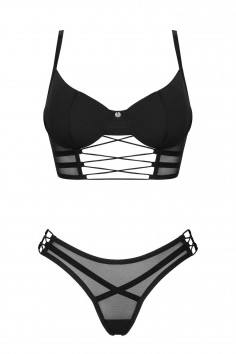 Комплект белья со шнуровкой Obsessive Roxelia set  — Заказать онлайн с доставкой 2