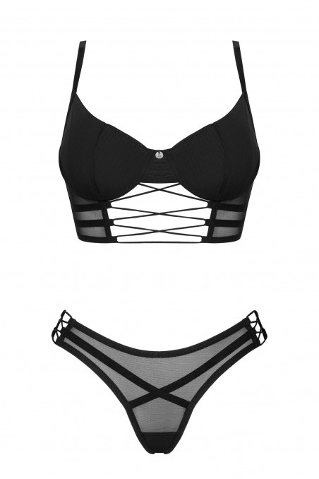 Комплект білизни зі шнурівкою Obsessive Roxelia set — Купити в Dorin.shop | Ціна, Фото