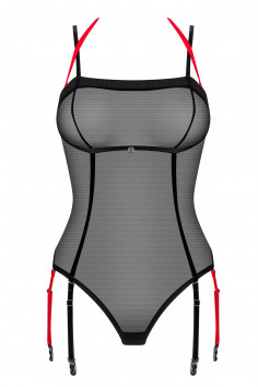 Боді прозорий з підв'язками для панчох Obsessive Glandez — Купити в Dorin.shop | Ціна, Фото 2