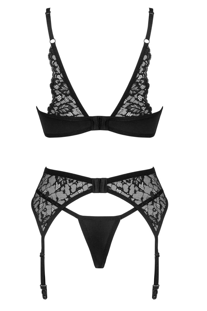 Комплект білизни - бюст, трусики, пояс Obsessive Bellastia set — Купити в Dorin.shop | Ціна, Фото