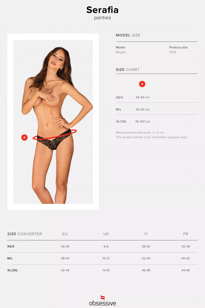 Трусики мереживні Obsessive Serafia — Купити в Dorin.shop | Ціна, Фото