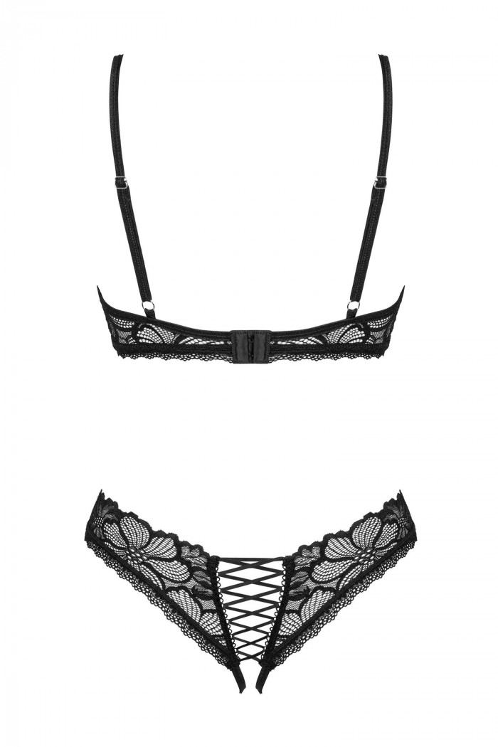 Комплект з відкритим бюстом і трусиками Obsessive Serafia set — Купити в Dorin.shop | Ціна, Фото