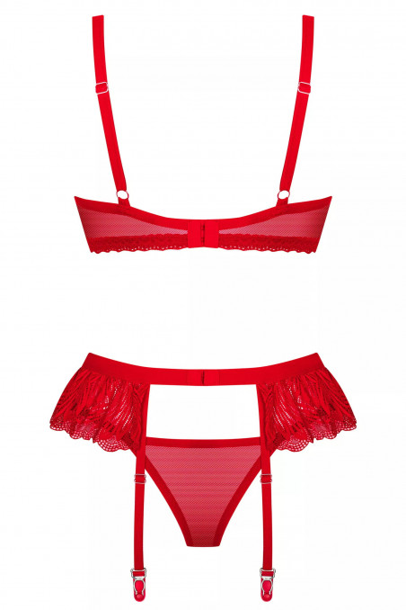 Комплект білизни з поясом для панчіх Obsessive Chilisa set — Купити в Dorin.shop | Ціна, Фото