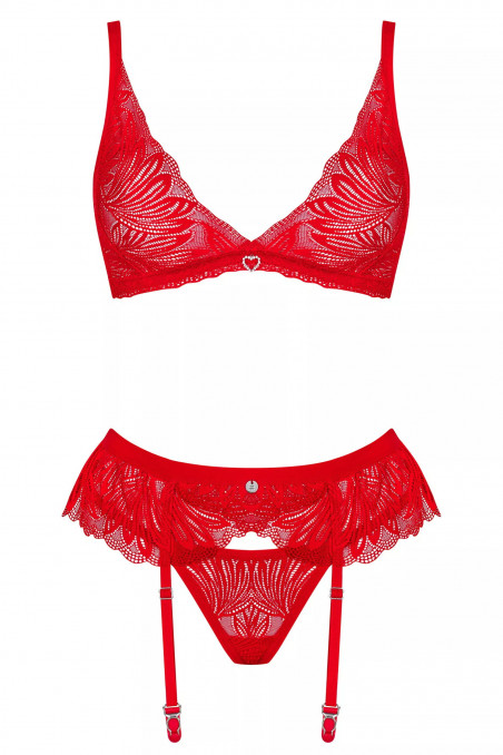 Комплект білизни з поясом для панчіх Obsessive Chilisa set — Купити в Dorin.shop | Ціна, Фото
