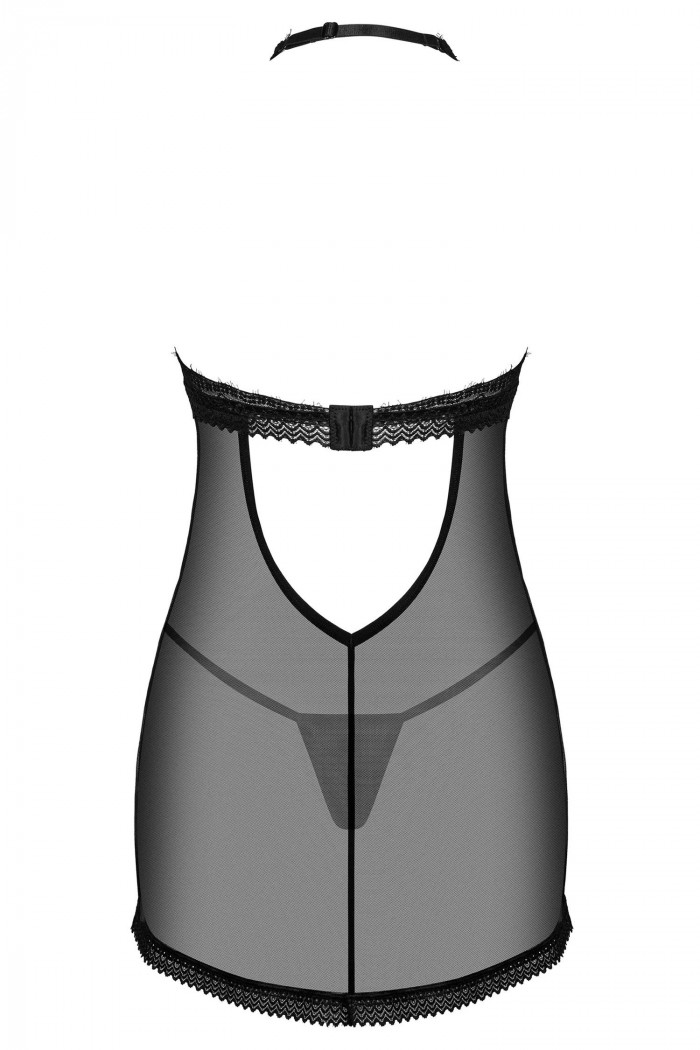 Комбинация прозрачная с трусиками Obsessive Medilla chemise  — Заказать онлайн с доставкой