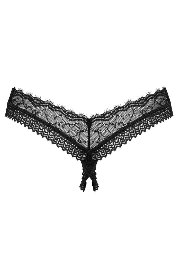 Стринги с интимным вырезом Obsessive Medilla otwarte  — Заказать онлайн с доставкой