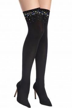Високі гольфи-Ботфорти бавовняні зі стразами Marilyn Zazu 899 DIAMONDS — Купити в Dorin.shop | Ціна, Фото
