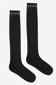 Високі гольфи-Ботфорти бавовняні зі стразами Marilyn Zazu 899 DIAMONDS — Купити в Dorin.shop | Ціна, Фото 2