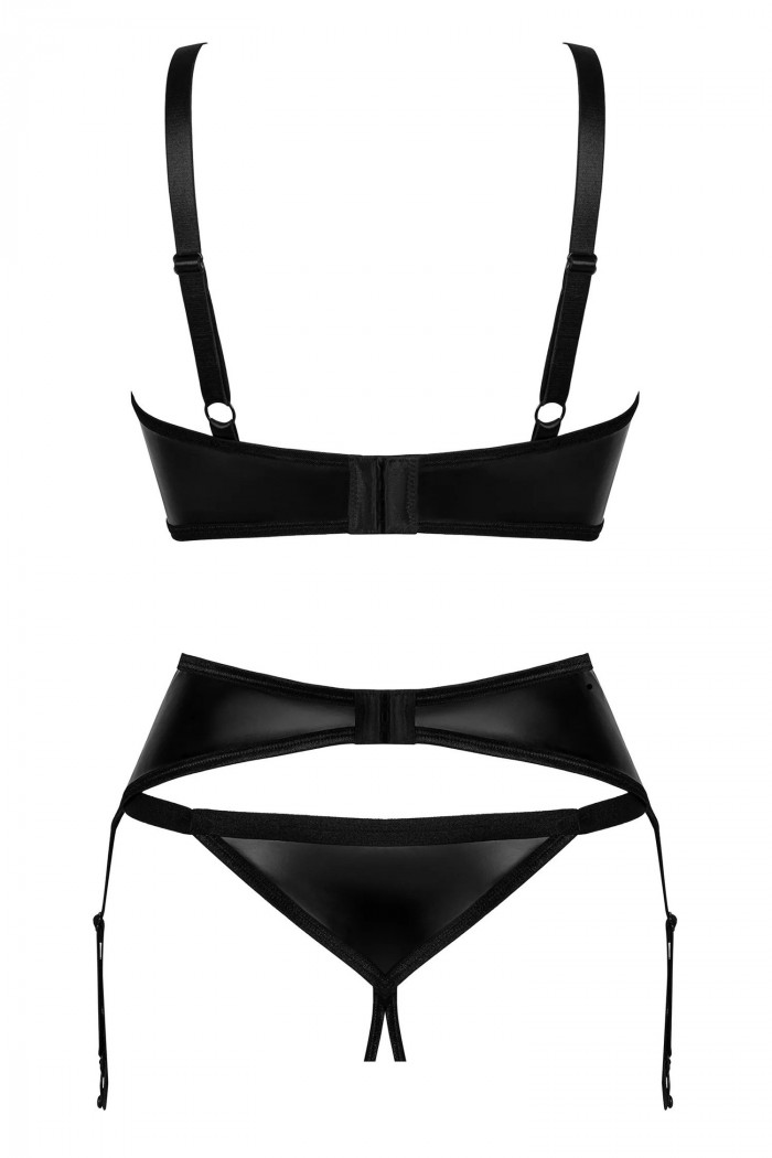 Комплект латексный с поясом Obsessive Armares garter belt set  — Заказать онлайн с доставкой