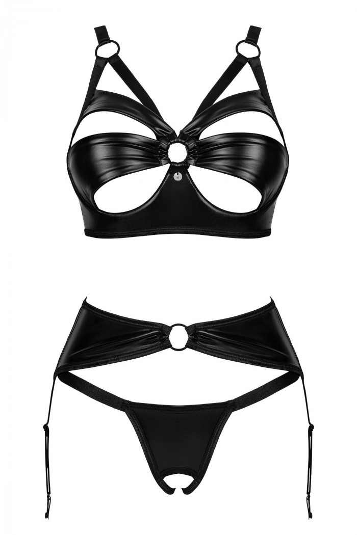 Комплект латексный с поясом Obsessive Armares garter belt set  — Заказать онлайн с доставкой